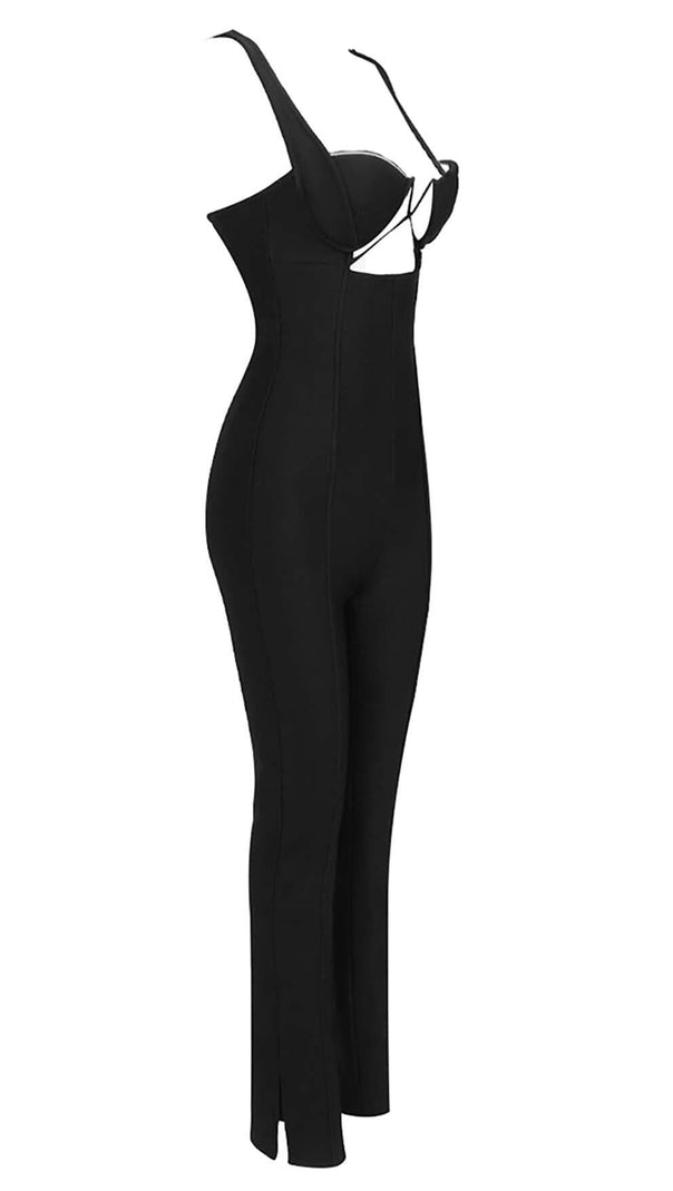 AIIZIE BIKINI KNIT JUMPSUIT IN BLACK - product image