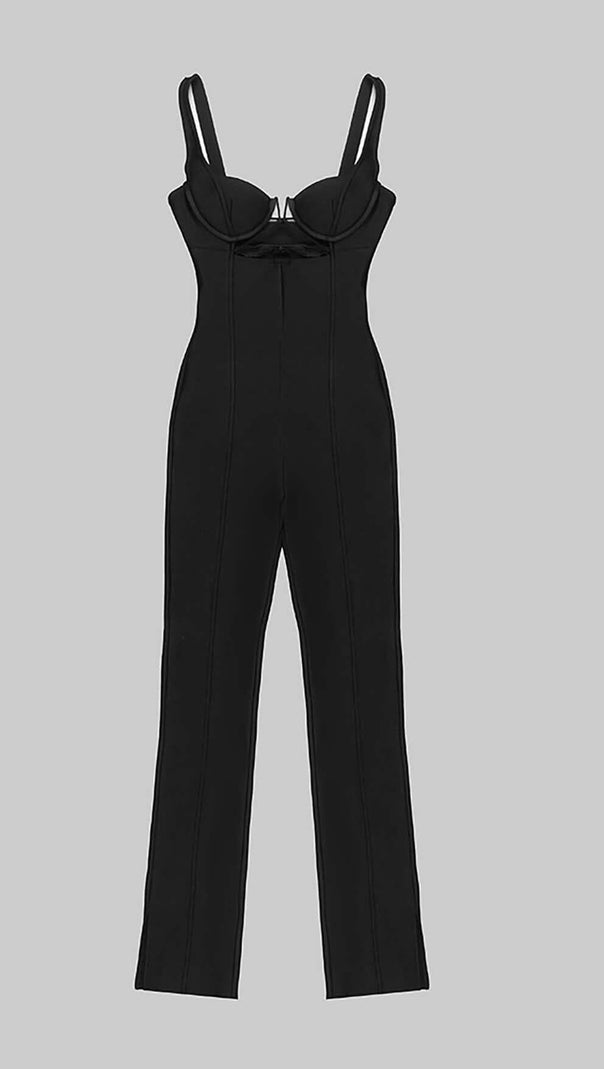 AIIZIE BIKINI KNIT JUMPSUIT IN BLACK - product image