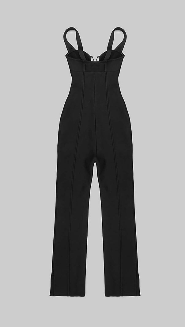 AIIZIE BIKINI KNIT JUMPSUIT IN BLACK - product image