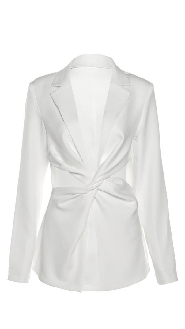 AIIZIE BLACK CUT OUT CASUAL SUIT TOP - product image