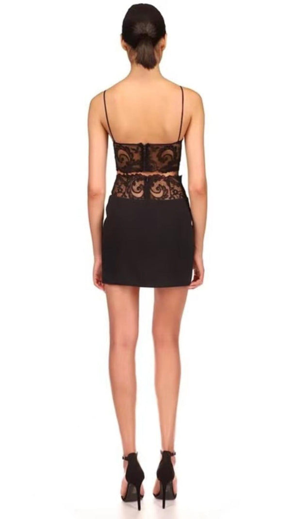 AIIZIE BLACK LACE STRAPPY TWO PIECES - product image