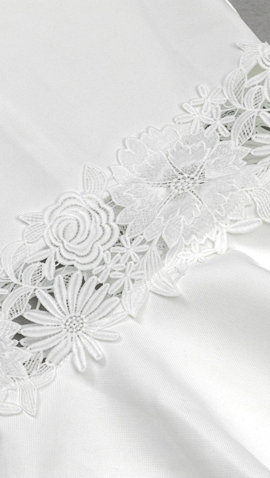 BODYCON BANDAGE MIDI DRESS IN LVORY