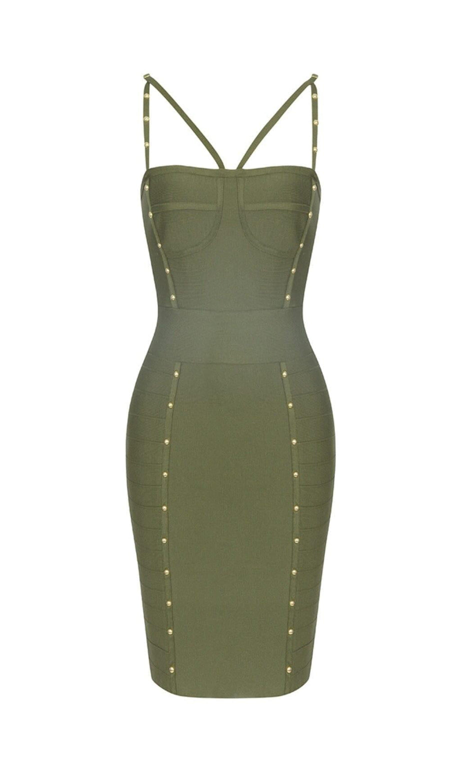 BODYCON MINI DRESS IN ARMYGREEN