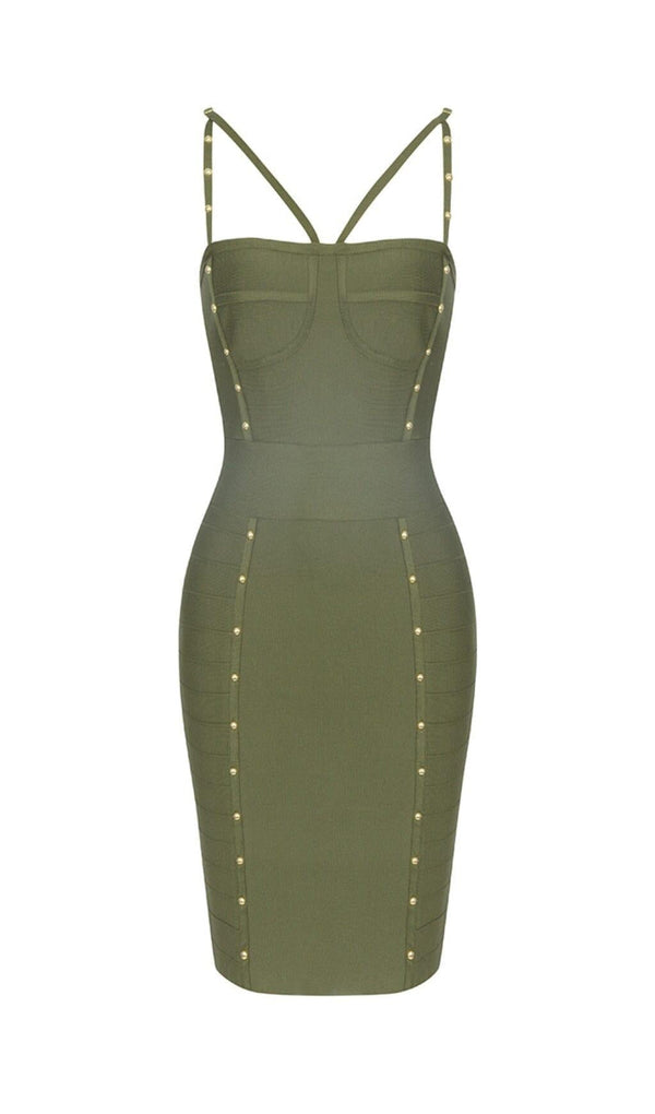 BODYCON MINI DRESS IN ARMYGREEN