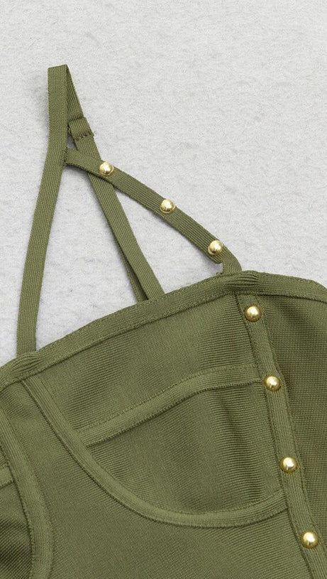 BODYCON MINI DRESS IN ARMYGREEN