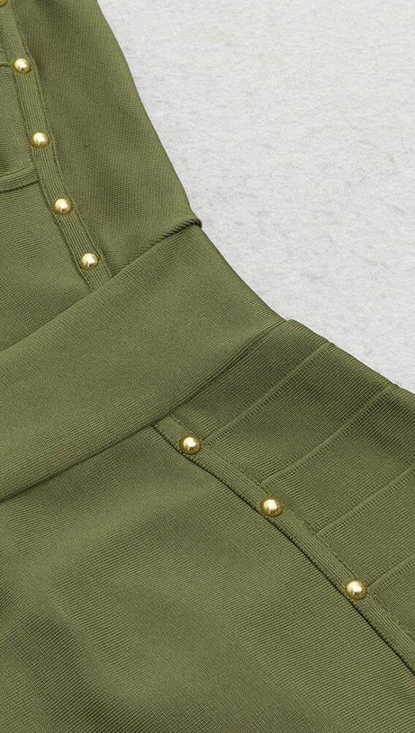 BODYCON MINI DRESS IN ARMYGREEN