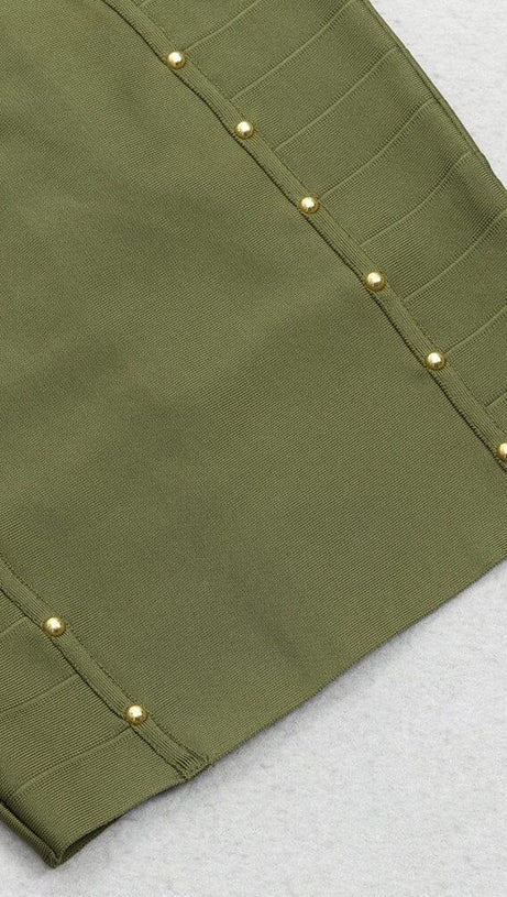 BODYCON MINI DRESS IN ARMYGREEN