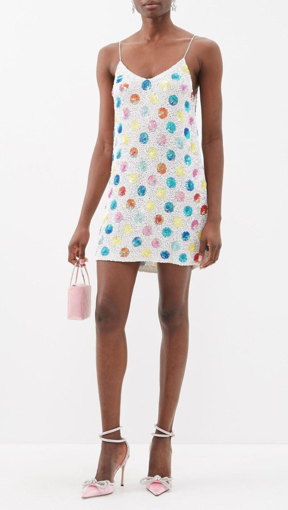 DÉCOLLETÉ CON FIOCCO E CRISTALLI IN RASO COLOR FUXIA