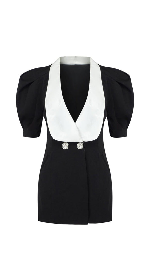 AIIZIE BOW CUT OUT JACKET DRESS IN BLACK - product image
