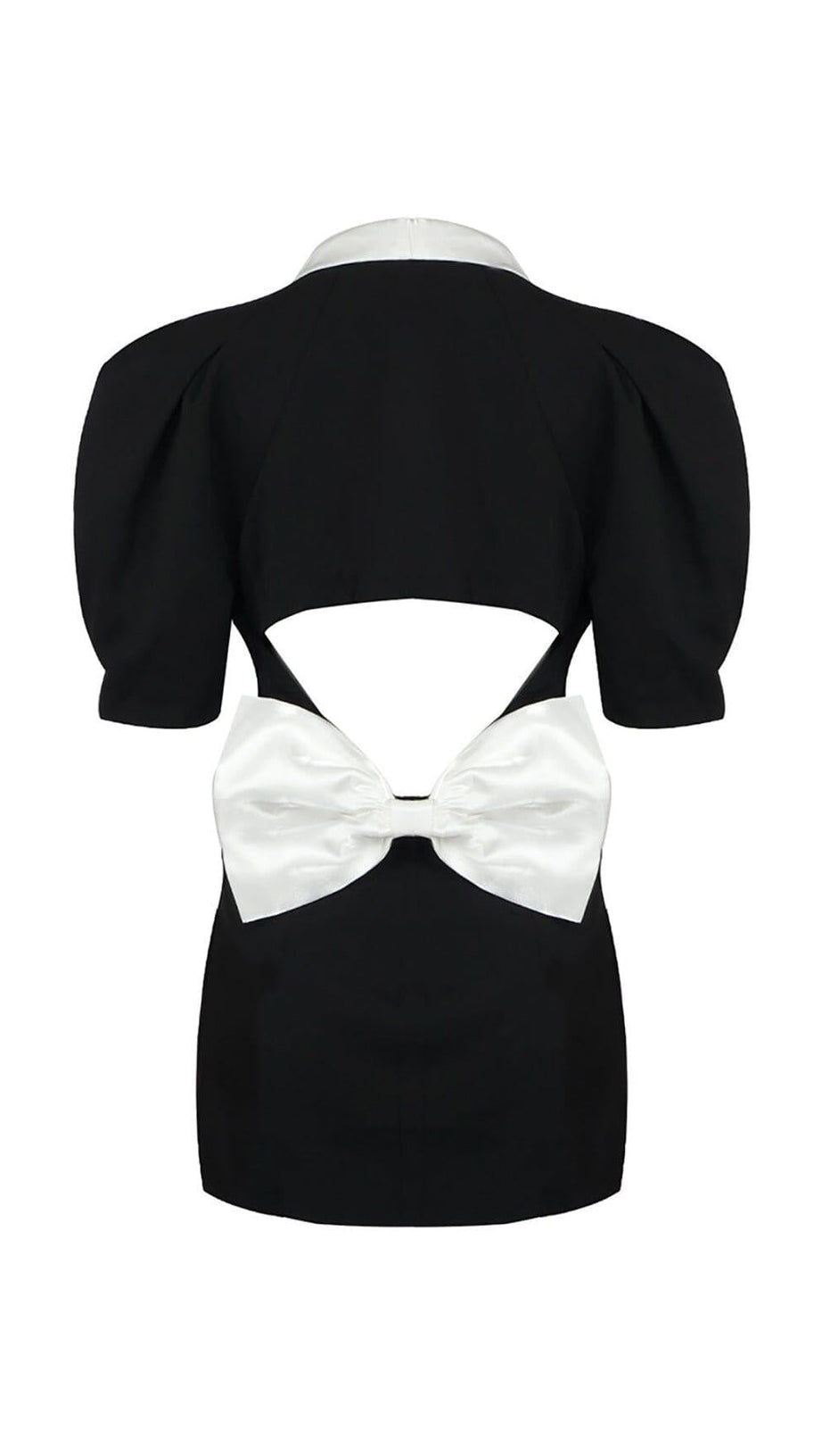 JACKENKLEID MIT SCHLEIFE UND CUT-OUT IN SCHWARZ