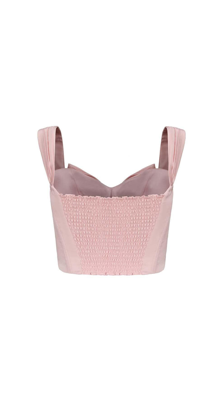 BOW-EMBELLISHED TWO-PIECE SUIT IN PINK