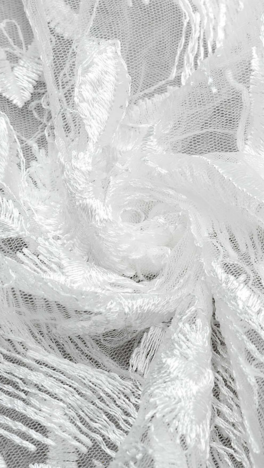 MIDIKLEID AUS SPITZE MIT SCHLEIFE IN WEISS