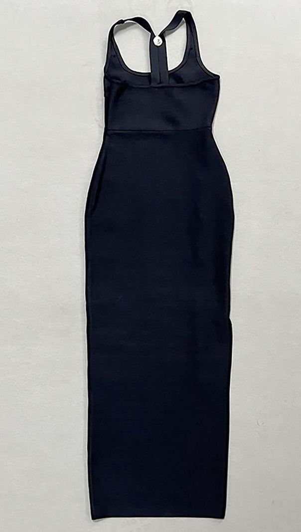 AIIZIE BUCKLE BANDAGE MAXI DRESS IN BLACK - product image