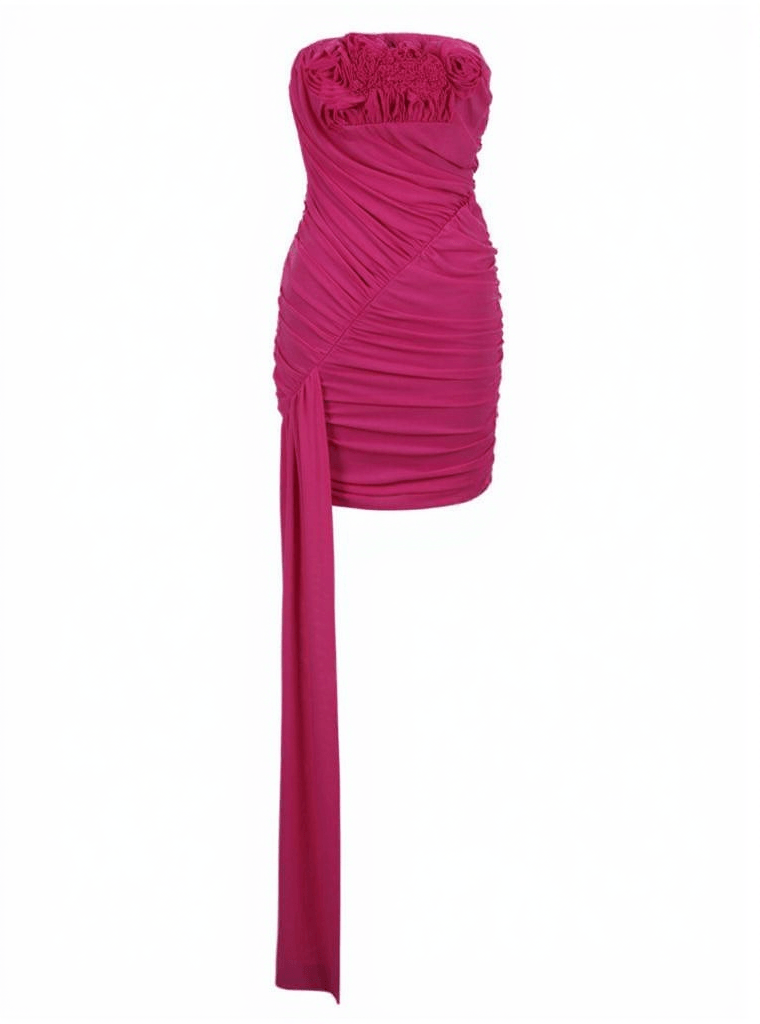 AIIZIE MAURA STRAPLESS FLOWER BANDAGE DRESS - product image