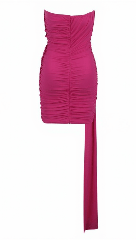 Maura trägerloses Blumen-Bandage-Kleid