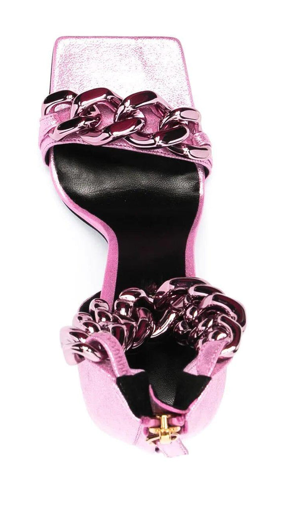 AIIZIE CHAIN SQUARE HEELS IN PINK - product image