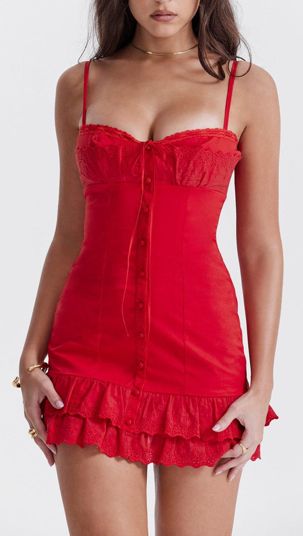 AIIZIE CHERRY CORSET DRESS - product image
