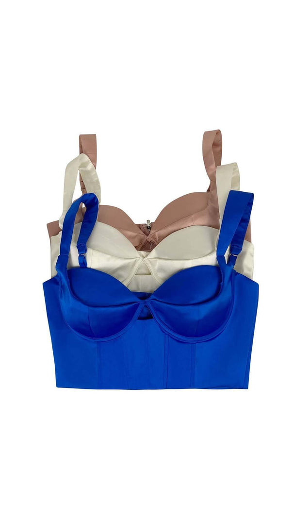 AIIZIE CORSET BACKLESS CROPPED TOP - product image