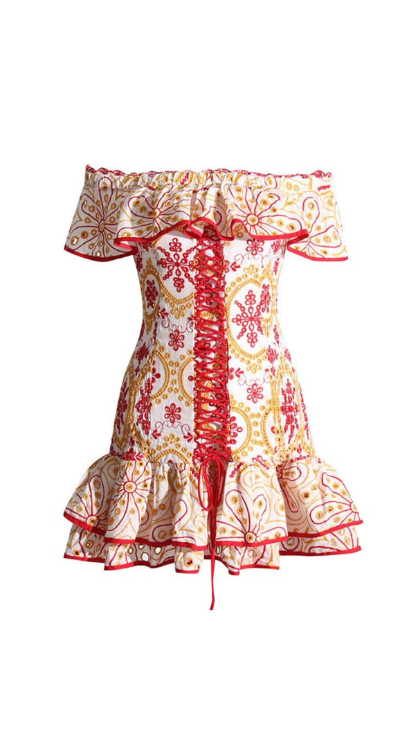 AIIZIE CORSET EMBROIDERED DRESS - product image