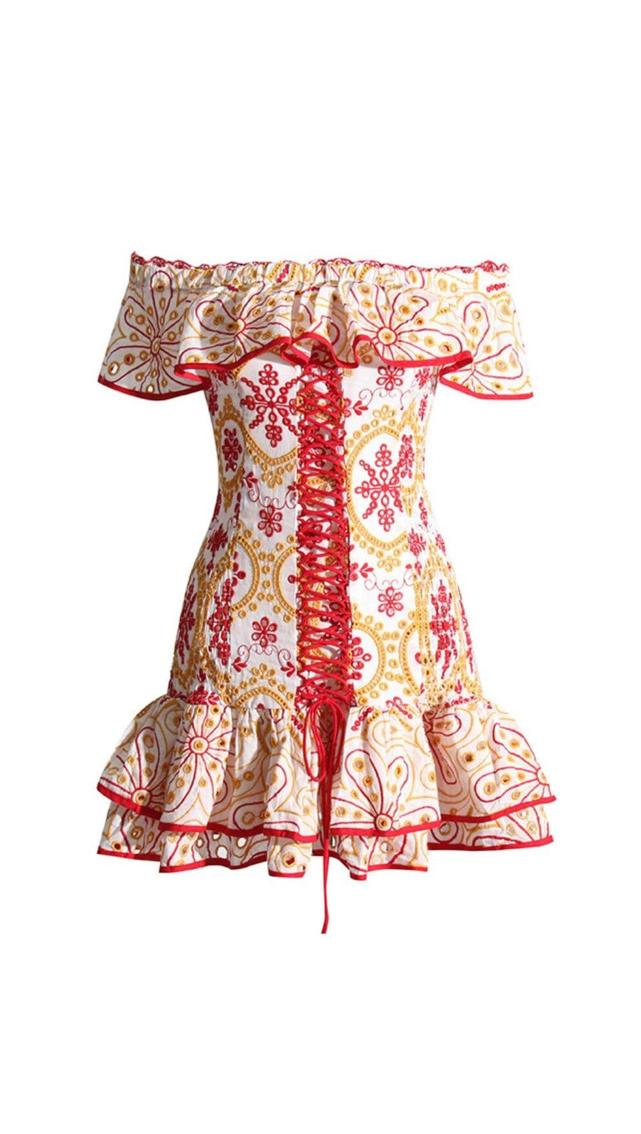 CORSET EMBROIDERED DRESS