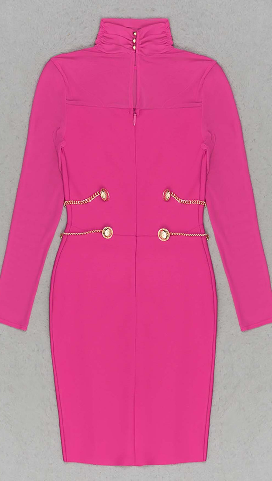 CREW NECK BODYCON BANDAGE MINI DRESS IN WINE