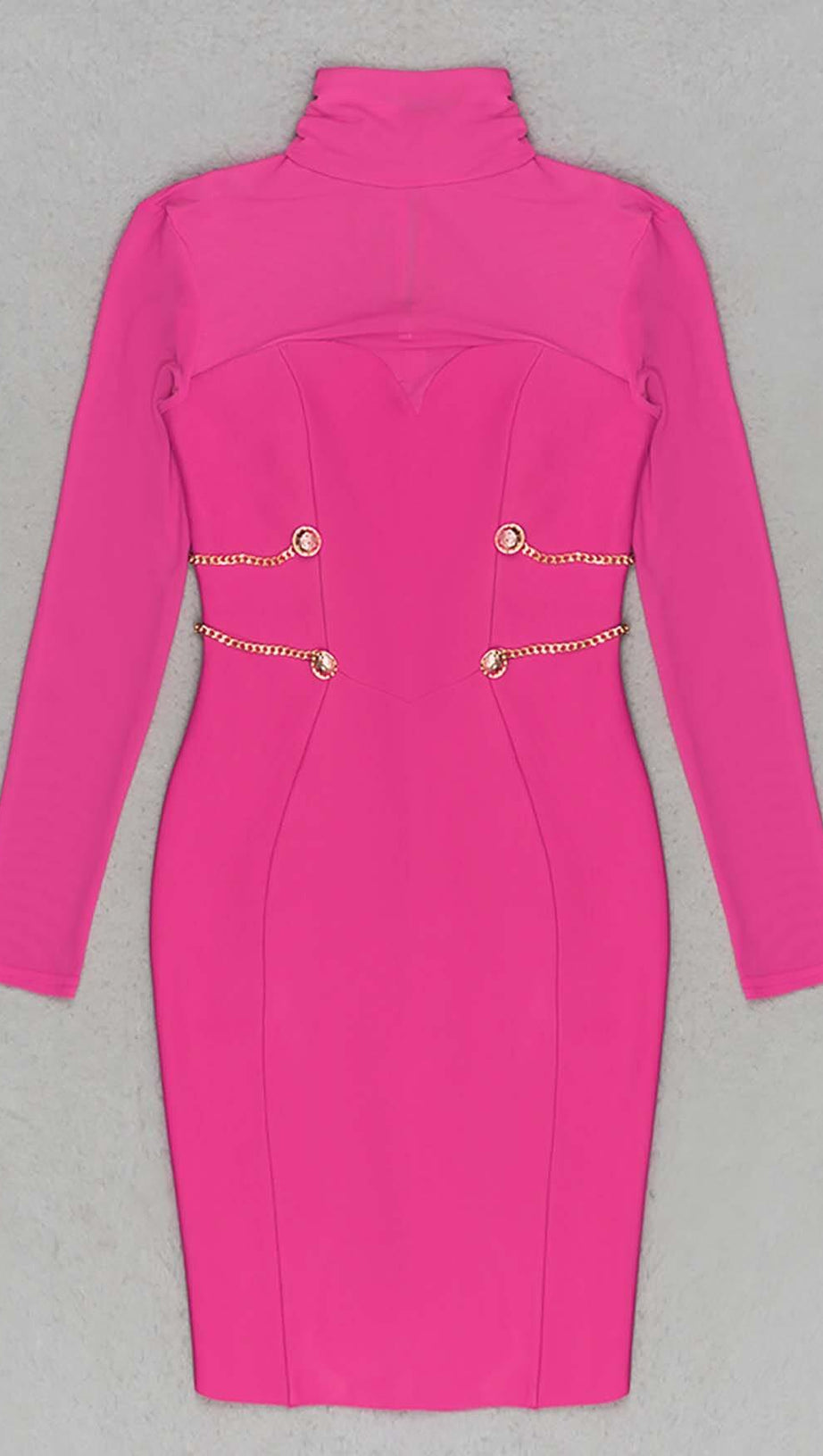 CREW NECK BODYCON BANDAGE MINI DRESS IN WINE