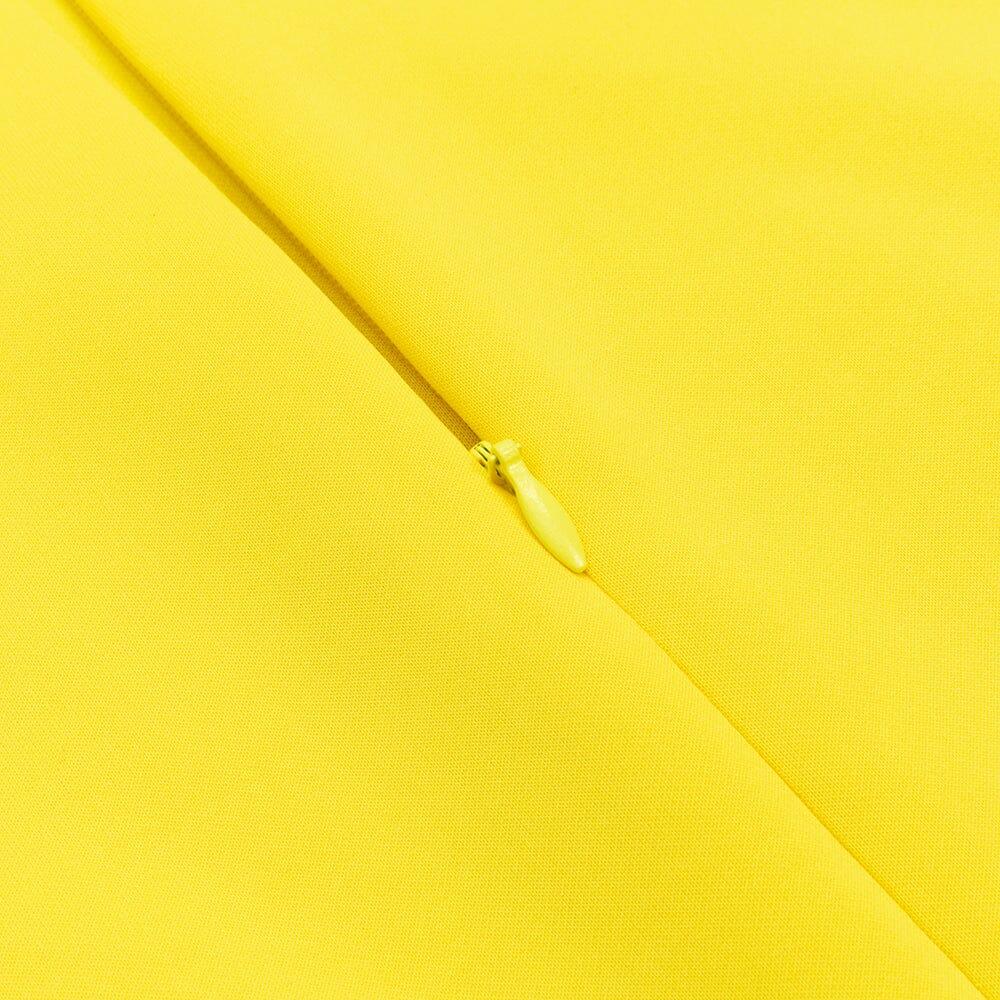 Crisscross Halterneck Cutout Midi Dress in Yellow