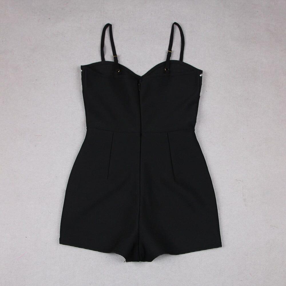 AIIZIE CRYSTAL BANDEAU MINI DRESS IN BLACK - product image