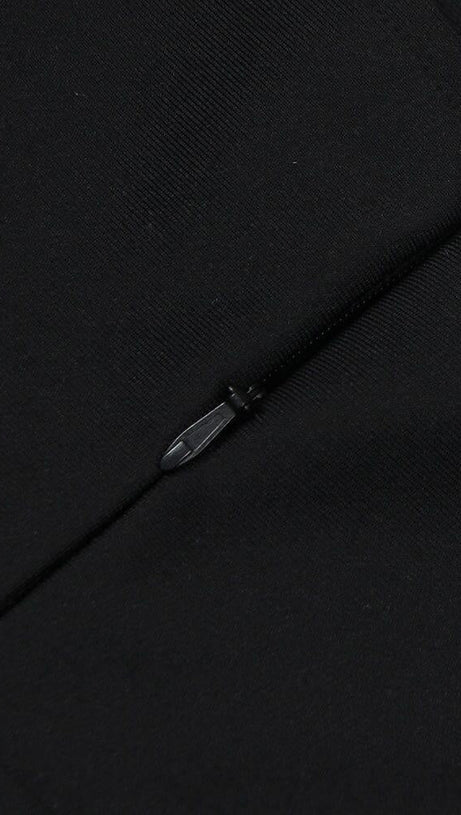 CRYSTAL BANDEAU MINI DRESS IN BLACK