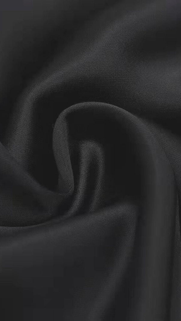 AIIZIE CRYSTAL BOW MINI DRESS IN BLACK - product image