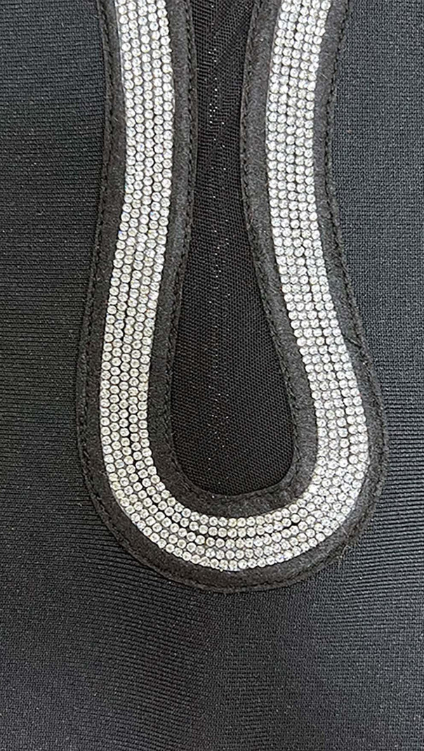 AIIZIE CRYSTAL-EMBELLISHED FLAME MINI DRESS IN BLACK - product image