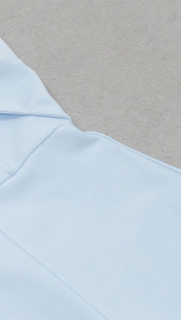 AIIZIE CUT OUT SPLIT MIDI DRESS IN LIGHT BLUE - product image