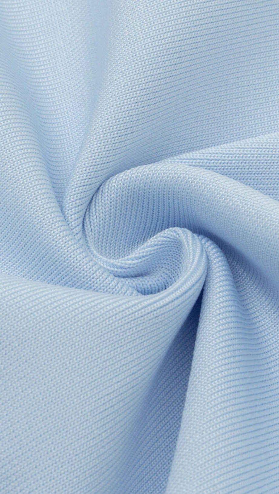 CUT OUT SPLIT MIDI DRESS IN LIGHT BLUE