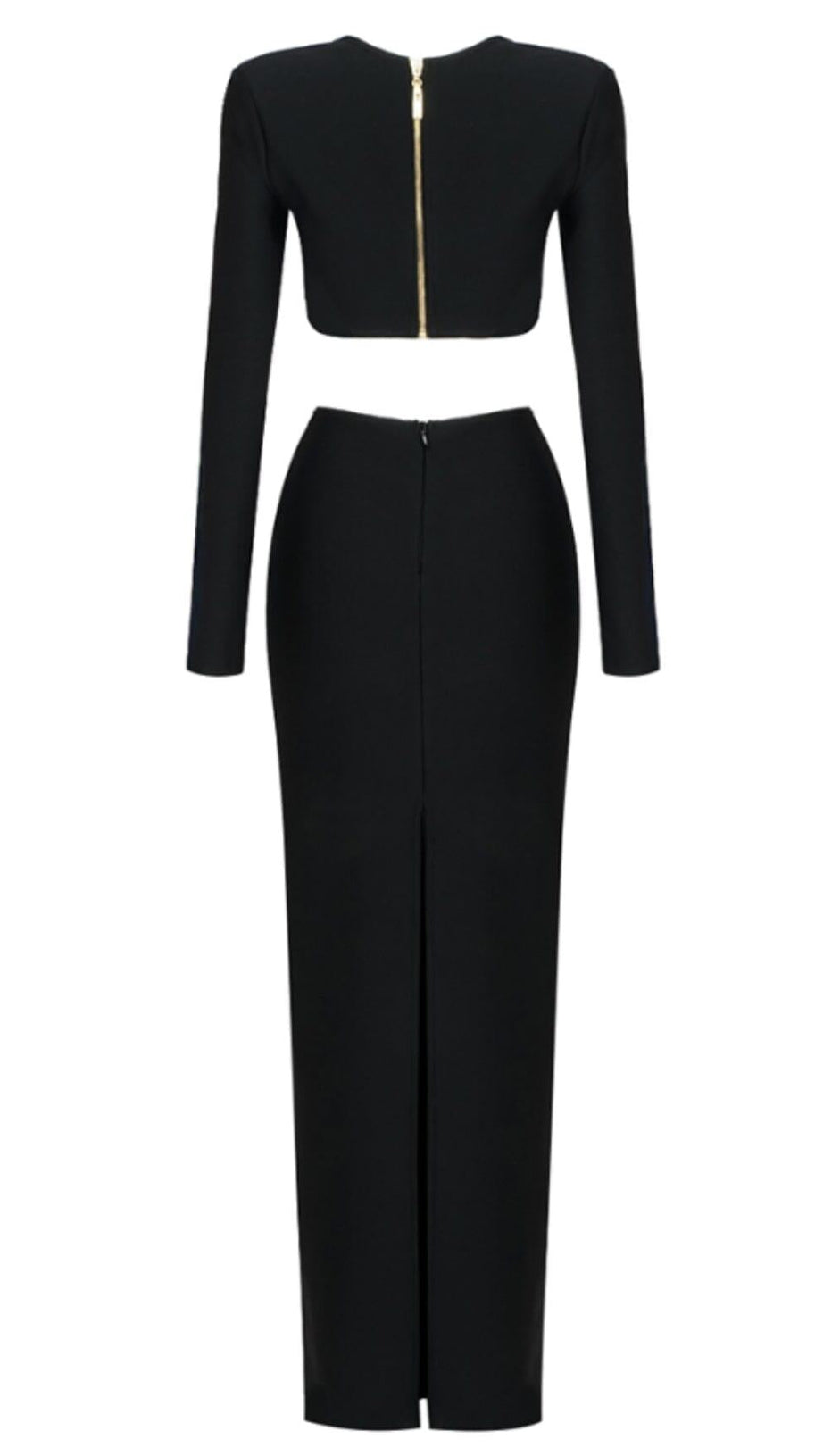 Maxikleid mit Cut-Out-Taille in Schwarz