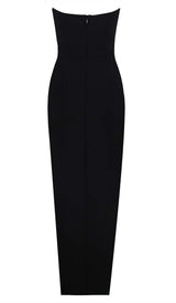 CUT-OUT BODYCON MAXI DRESS IN BLACK