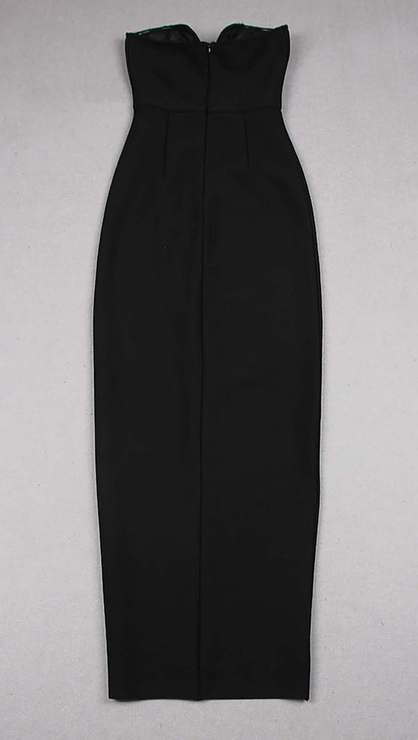 AIIZIE CUT-OUT BODYCON MAXI DRESS IN BLACK - product image