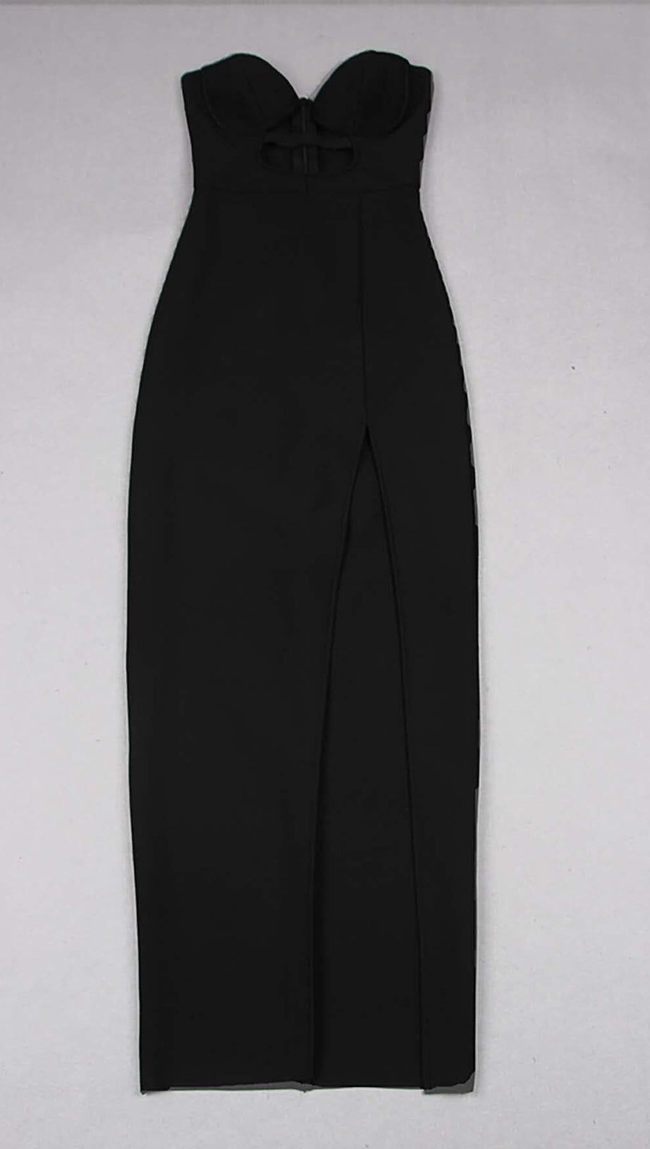 CUT-OUT BODYCON MAXI DRESS IN BLACK