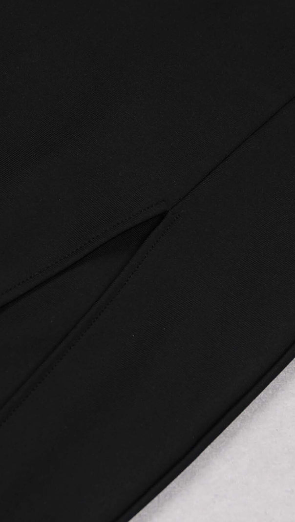 AIIZIE CUT-OUT BODYCON MAXI DRESS IN BLACK - product image