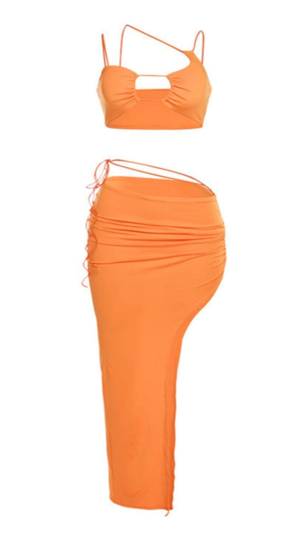 AIIZIE CUTOUT ASYMMETRIC SKIRT SET - product image