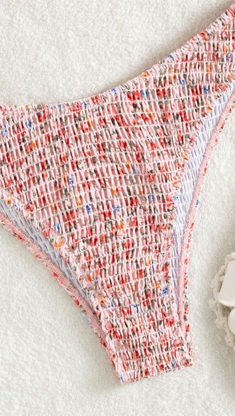 FLORAL HALTER BIKINI SUIT