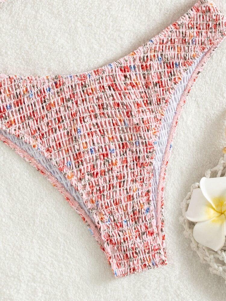 AIIZIE FLORAL HALTER BIKINI SUIT - product image