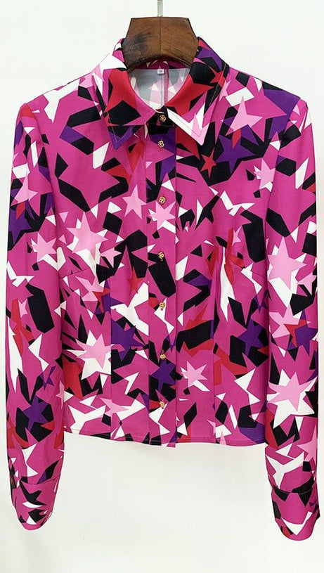 STAR-PRINT LONG SLEEVE SHIRT