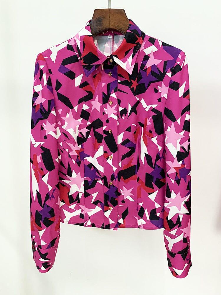 AIIZIE STAR-PRINT LONG SLEEVE SHIRT - product image
