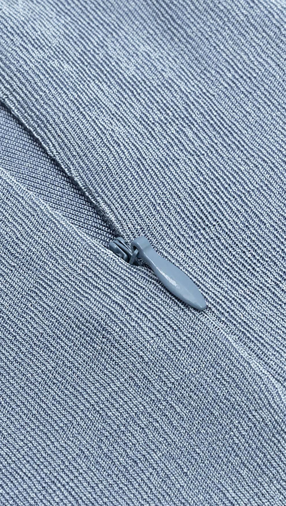 CUTOUT HALTER MIDI DRESS IN MISTY SKY