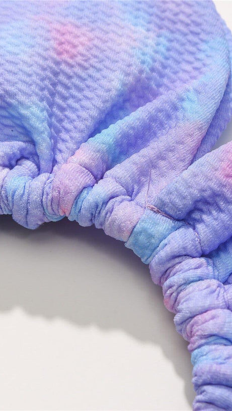 TIE-DYE LACE-UP SWIMSUIT