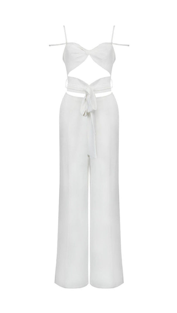 AIIZIE CUTOUT SLEEVELESS JUMPSUIT IN WHITE - product image