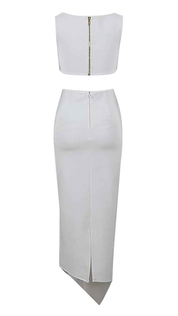AIIZIE CUTOUT TWO PIECES SUIT IN WHITE - product image