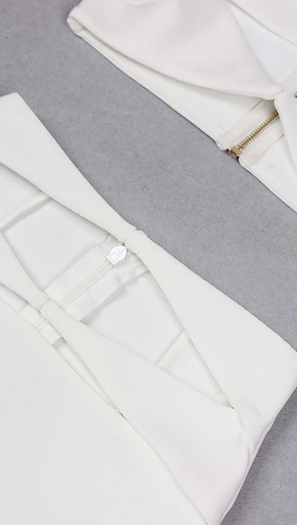 AIIZIE CUTOUT TWO PIECES SUIT IN WHITE - product image