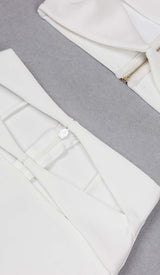 CUTOUT TWO PIECES SUIT IN WHITE