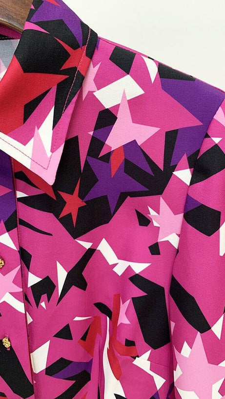 STAR-PRINT LONG SLEEVE SHIRT